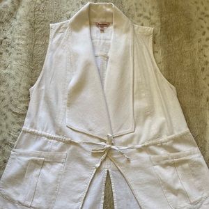 Juicy Couture draped linen vest